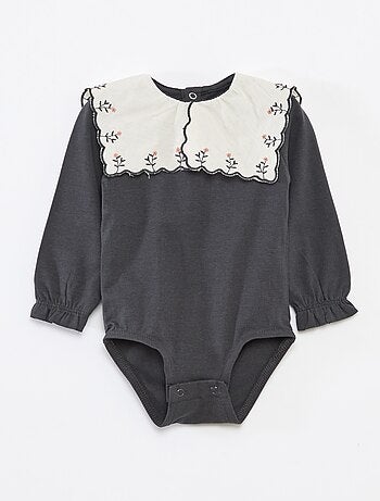 Body manches longues en jersey coton