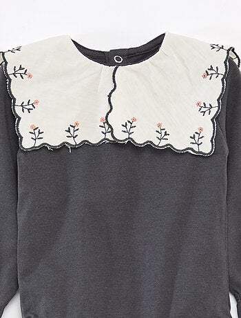 Body manches longues en jersey coton