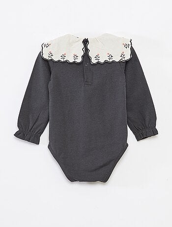 Body manches longues en jersey coton