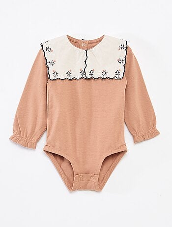 Body manches longues en jersey coton