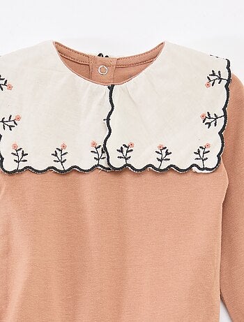 Body manches longues en jersey coton