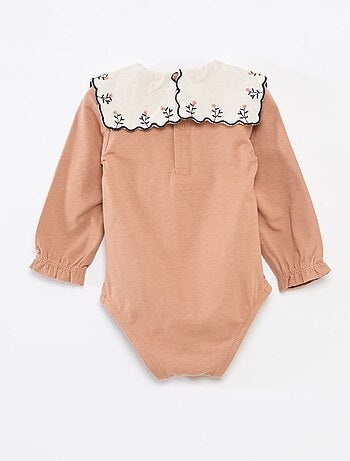 Body manches longues en jersey coton