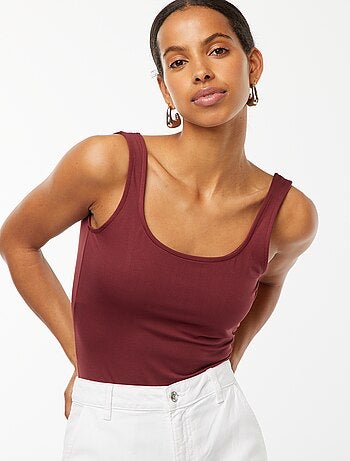 Body sans manches à encolure carrée