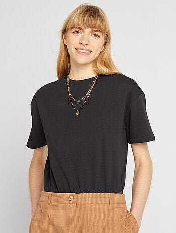 Body t-shirt à manches courtes
