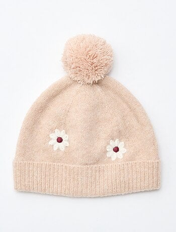 Bonnet brodé en coton