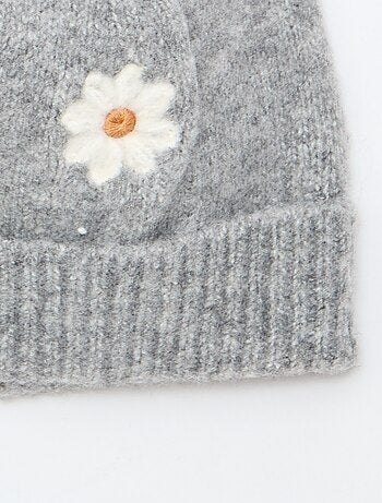 Bonnet brodé en coton