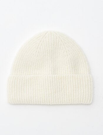 Bonnet côtelé avec revers