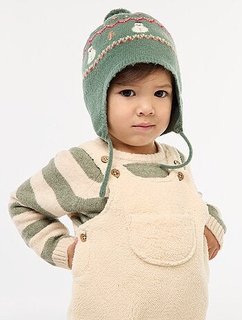 Bonnet style péruvien à motif 'Noël'