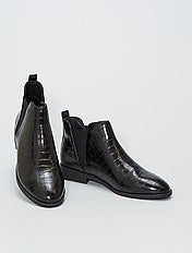 Chaussures Femme Keith Scarrott Gris Cuir Style Crocodile - Pointure 38 (UK5) - Occasion