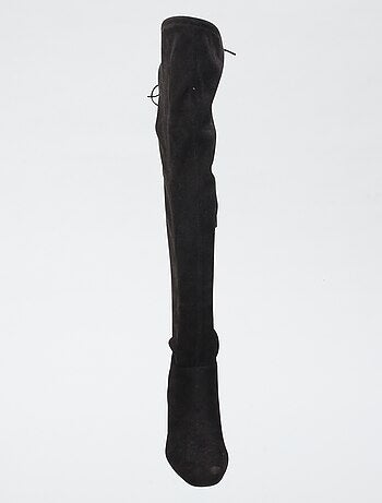 Bottes hautes cuissardes en suédine
