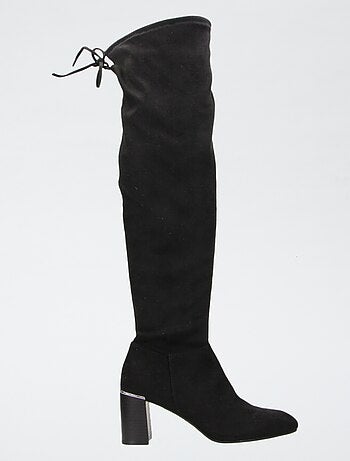 Bottes hautes cuissardes en suédine