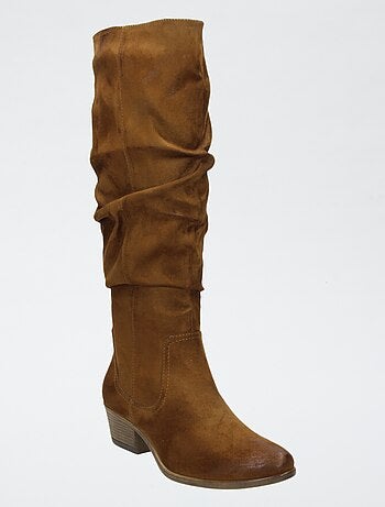 Bottes hautes en suédine