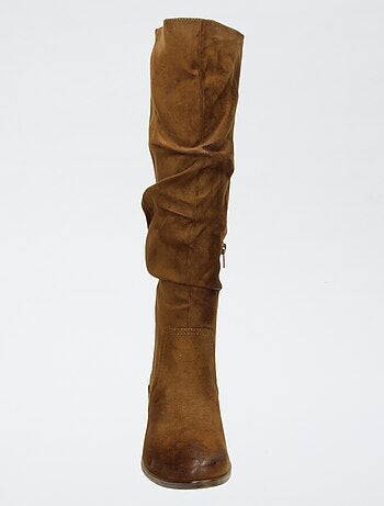Bottes hautes en suédine