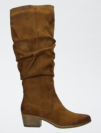 Bottes hautes en suédine