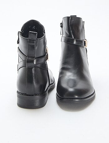 Bottines à sangle unie