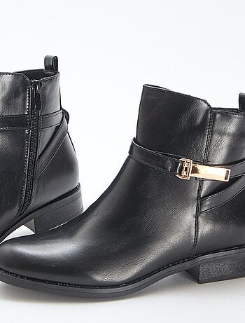 Bottines à sangle unie