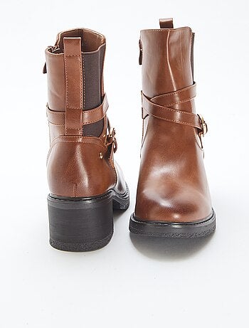 Bottines élastiquées à sangles