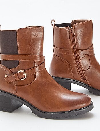 Bottines élastiquées à sangles