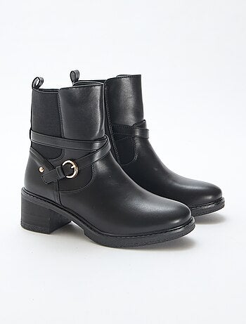 Bottines élastiquées à sangles