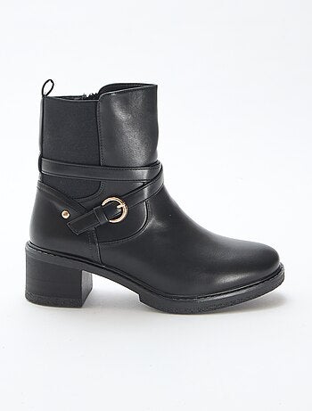 Bottines élastiquées à sangles