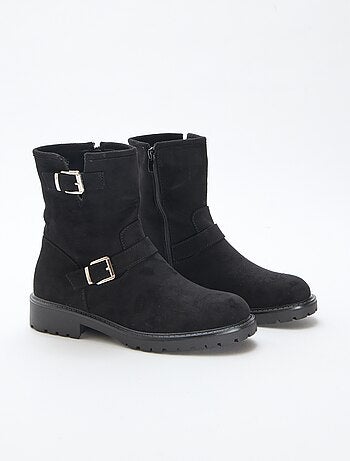 Bottines en suédine avec boucle