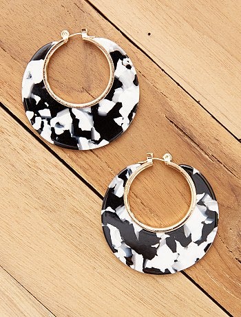 Boucles d'oreilles résine - Kiabi