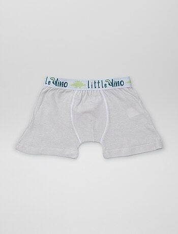 Boxers en coton unis - lot de 3