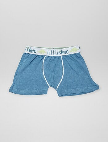 Boxers en coton unis - lot de 3