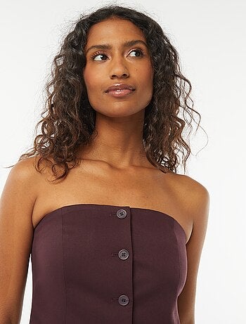 Bustier uni esprit gilet de costume