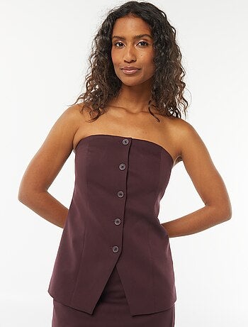 Bustier uni esprit gilet de costume