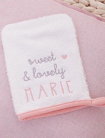 Cape de bain et gant assorti 'Marie' - Kiabi