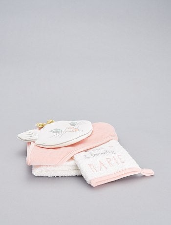Cape de bain et gant assorti 'Marie' - Kiabi