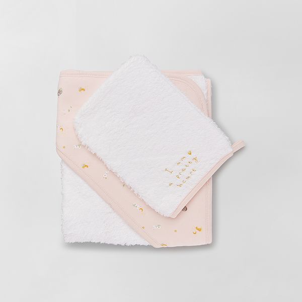 Cape De Bain Gant De Toilette Bebe Fille Rose Kiabi 12 00