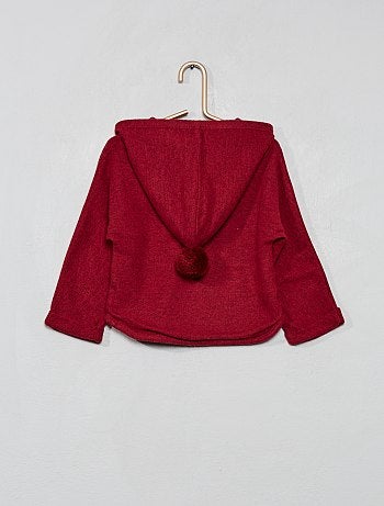 Fille 0-36 mois - Cape maille doudou 'Amour' - Kiabi