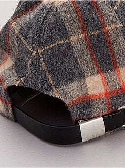 Casquette chaude à carreaux - Kiabi