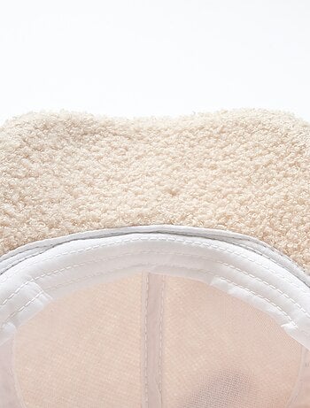 Casquette effet moutonné uni