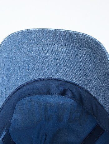 Casquette en denim avec inscription