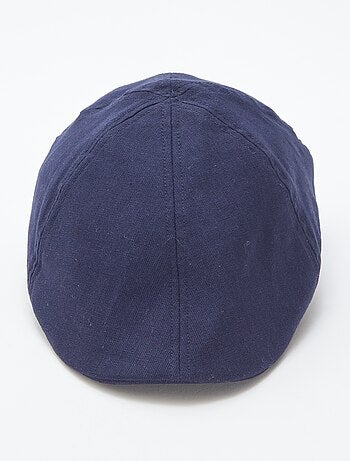 Casquette type gavroche effet lin