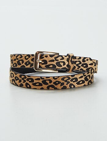 Ceinture fine imprimé léopard
