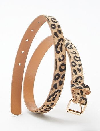 Ceinture fine imprimé léopard