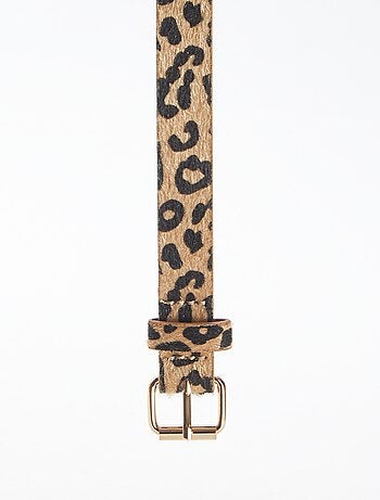 Ceinture fine imprimé léopard