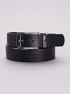 Ceinture réversible unie - Kiabi