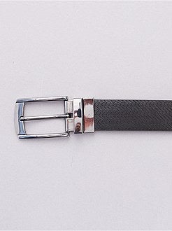 Ceinture réversible unie - Kiabi