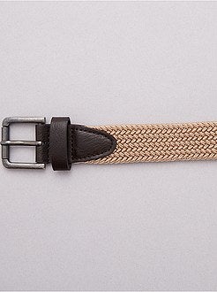Ceinture tressée détails simili - Kiabi