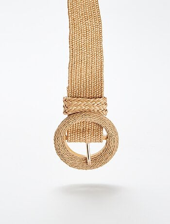 Ceinture tressée effet paille