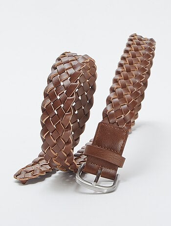 Ceinture tressée en simili