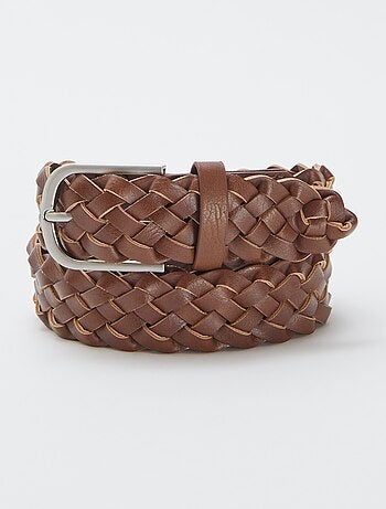 Ceinture tressée en simili