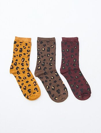 Chaussettes à motif 'léopard'