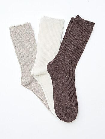 Chaussettes côtelées à tiges hautes