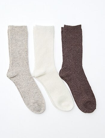 Chaussettes côtelées à tiges hautes